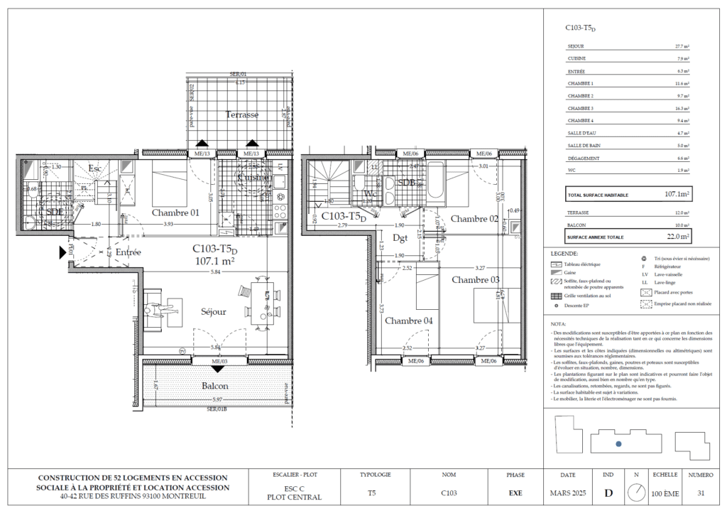 Plan logement C103