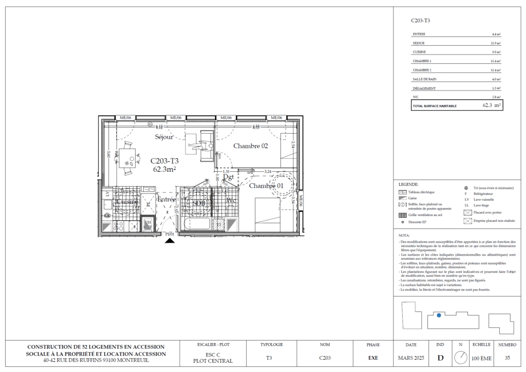 Plan logement C203
