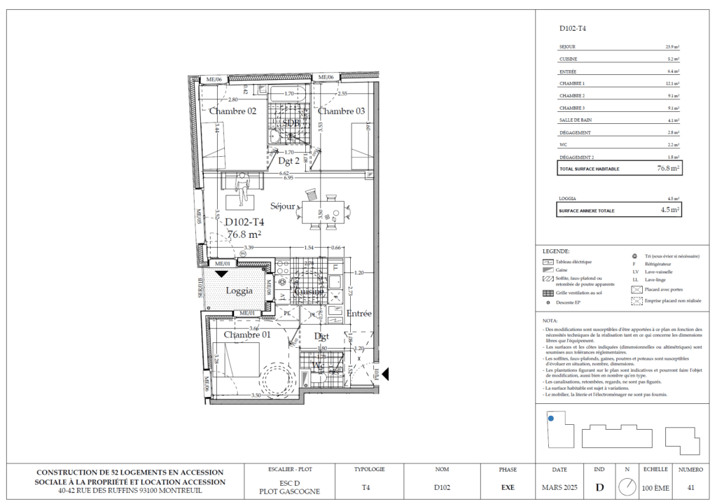 Plan logement D102